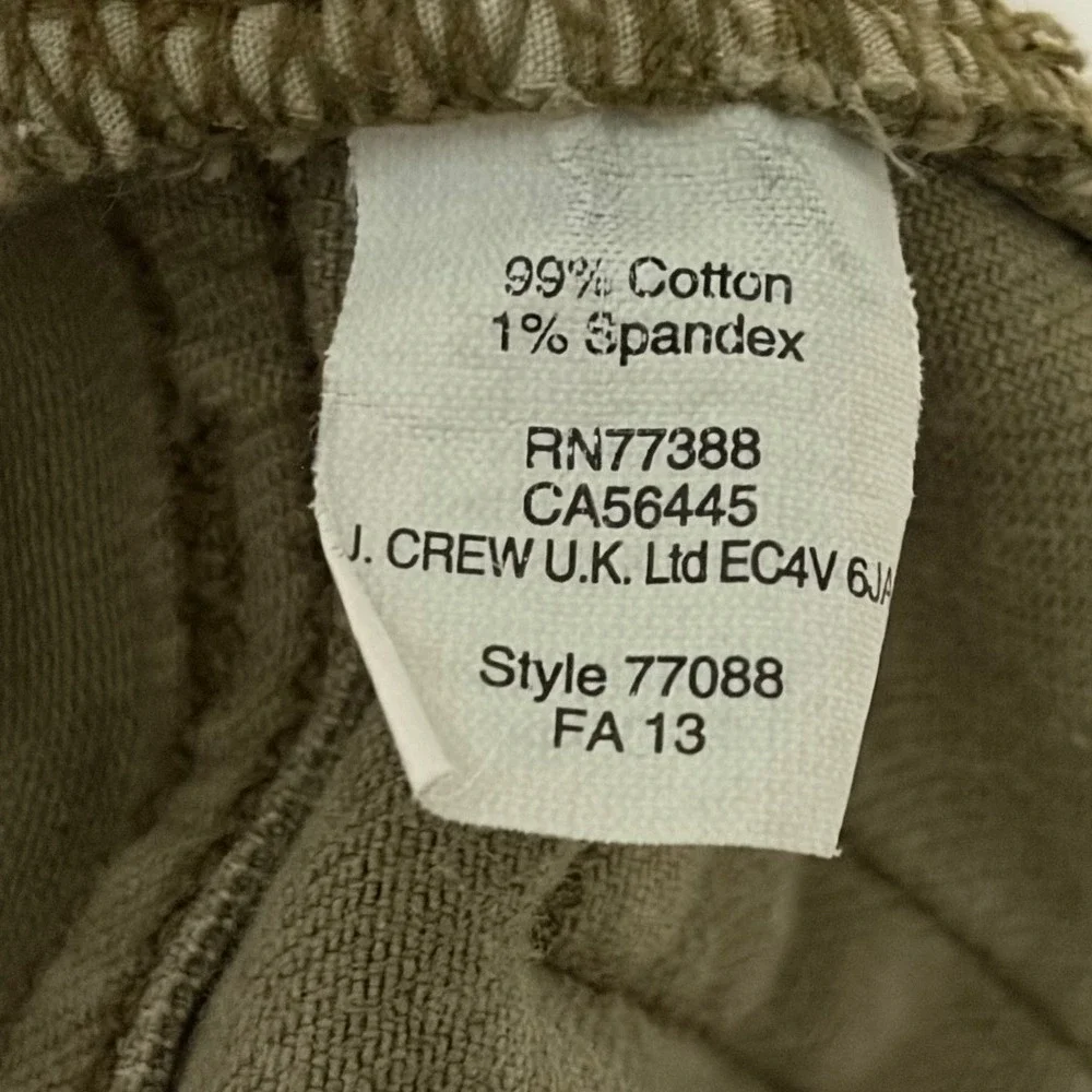 J. Crew Muted Green Stretch Toothpick Jeans Men's size 28 Read Actual Measure